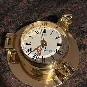 Ship 🚢  cabin porthole window clock CP Ships Brass finish nautical Rare